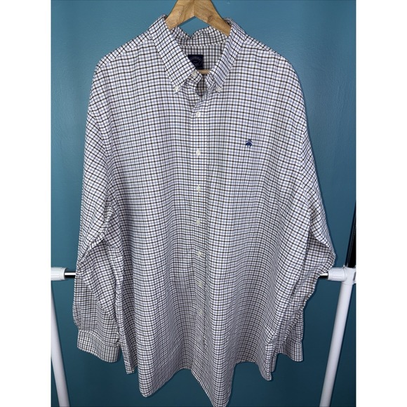Brooks Brothers Other - Brooks Brothers Shirt Mens 2XLT Tall Blue Gingham Plaid  Oxford Old Money